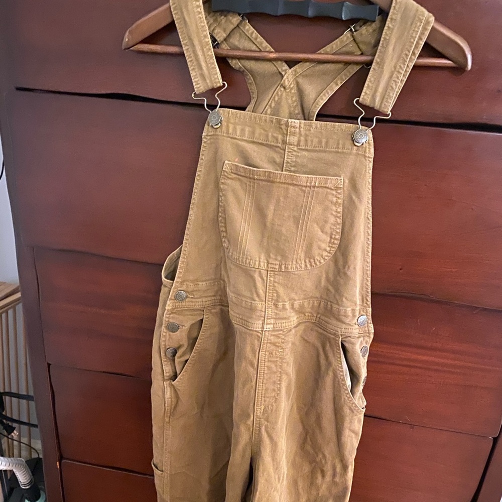 LL Bean Womens size small canvas overalls. Like new condition.